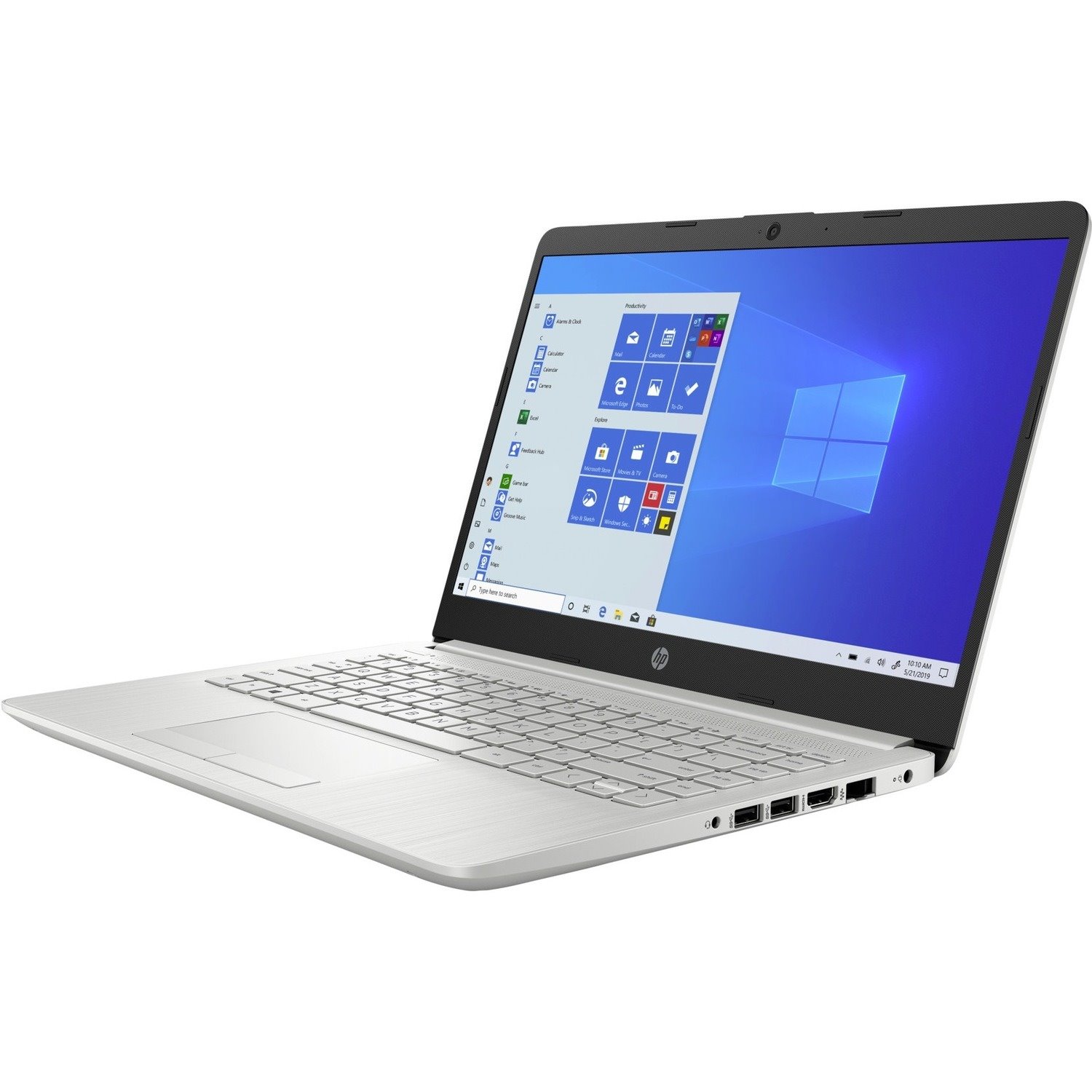 HP 14-cf2000 14-cf2005na 35.6 cm (14") Notebook - Full HD - Intel Core i5 10th Gen i5-10210U - 8 GB - 512 GB SSD - Natural Silver, Ash Silver