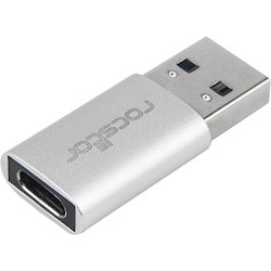 Rocstor Premium USB 3.0 to USB C Slim Aluminum Adapter - USB Type-C - 1 x Type 1 x USB 3.0 Type Male - 1 x Type C Female USB - Aluminum Case - USB 3.0 HI-SPEED USB TYPE A to USB-C M/F SLIM/COMPACT