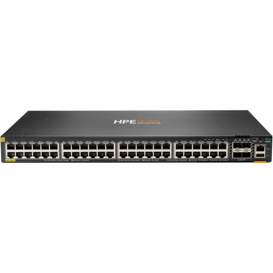 Aruba Networking 6300F 48p 10M/100M/1G Class4 PoE 4p SFP56 50G TAA Switch