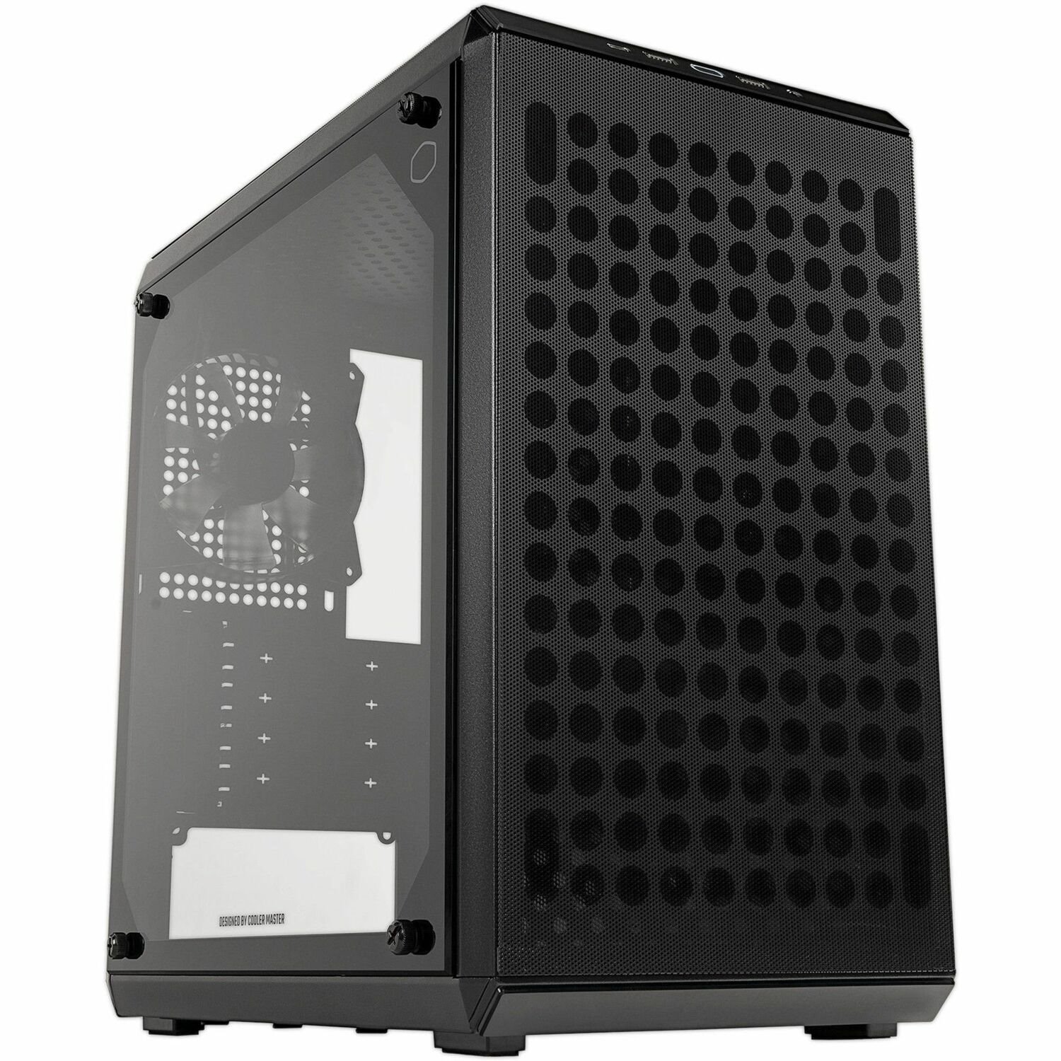 Cooler Master QUBE Q300L V2 Computer Case - Micro ATX, Mini ITX Motherboard Supported - Mini-tower - Steel, Plastic, Tempered Glass - Black