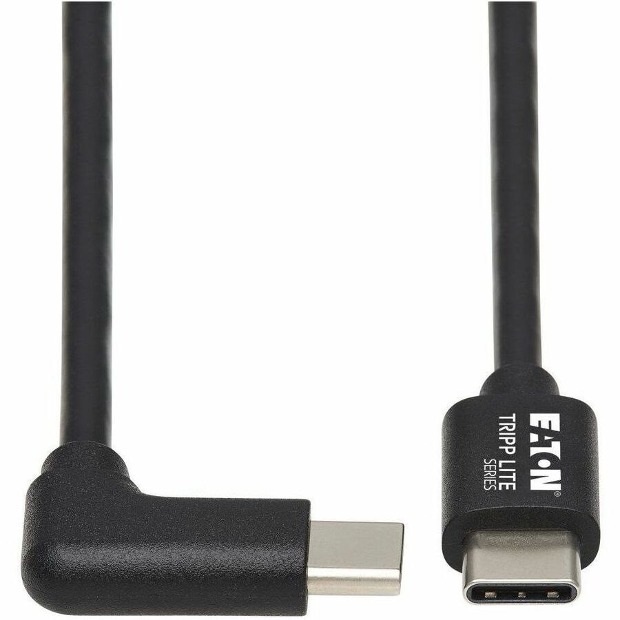 Eaton Tripp Lite Series USB-C Cable (M/M) - USB 2.0, Right-Angle Plug, Black, 2 m (6.6 ft.)