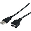 StarTech.com 3 ft Black USB 2.0 Extension Cable A to A - M/F