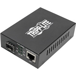 Tripp Lite by Eaton Gigabit SFP Fiber to Ethernet Media Converter, POE+ - 10/100/1000 Mbps