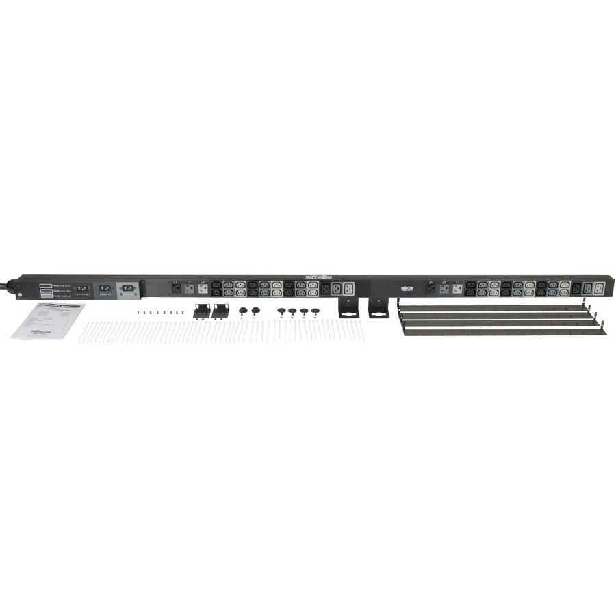 Eaton Tripp Lite Series 8.6kW 208/120V Three-Phase Basic PDU - 48 Outlets (36 C13, 6 C19, 6 5-15/20R), L21-30P Input, 6 ft. Cord, 70 in. 0U Rack