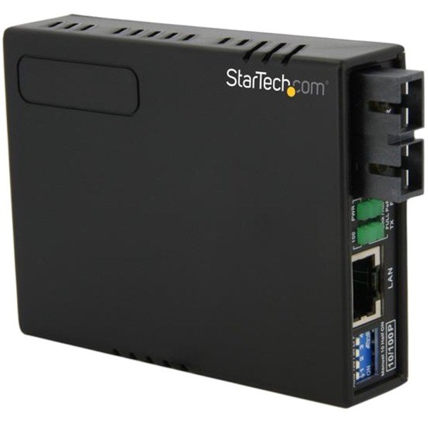 StarTech.com 10/100 Multi Mode Fiber to Ethernet Media Converter SC 2km with PoE