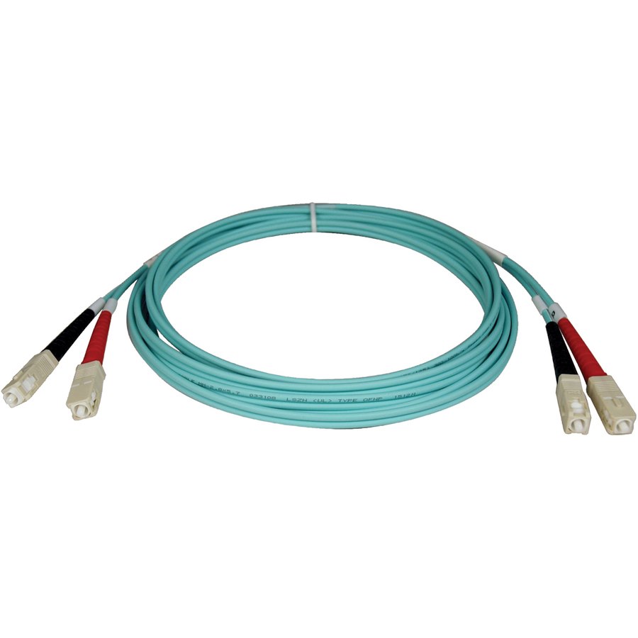 Eaton Tripp Lite Series 10Gb Duplex Multimode 50/125 OM3 LSZH Fiber Patch Cable (SC/SC) - Aqua, 10M (33 ft.)