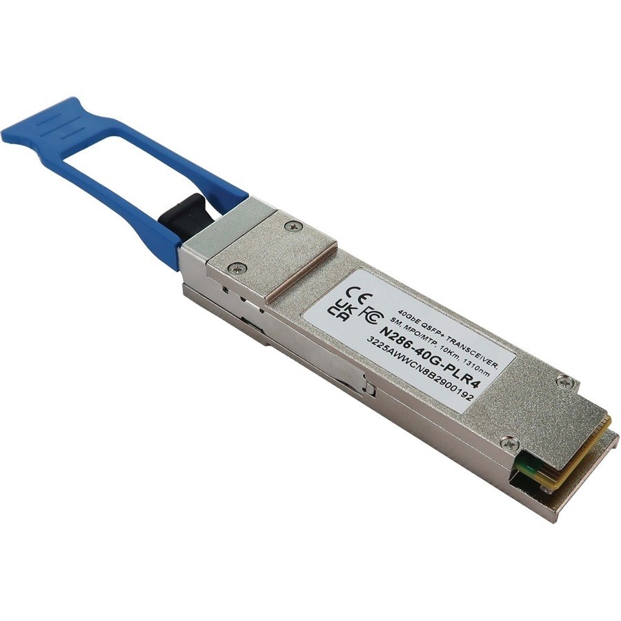 Tripp Lite Cisco-Compatible QSFP+ Transceiver - 40GBase-PLR4, Singlemode MPO/MTP, 1310 nm, 10 km (6.2 mi.)