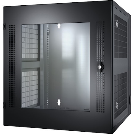 AR100 APC NetShelter 13U Wallmount Rack Cabinet Glass Door Double Hinged Server Depth