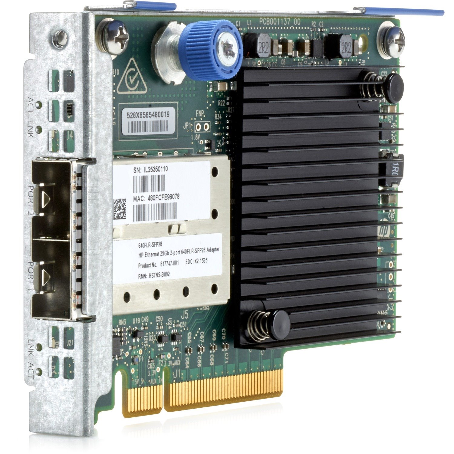 HPE Ethernet 10/25Gb 2-port 640FLR-SFP28 Adapter