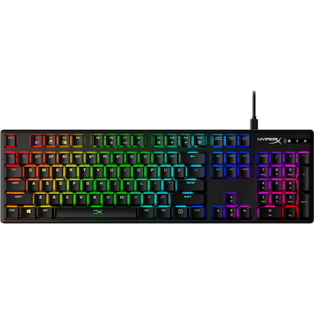 HyperX Alloy Origins Rugged Gaming Keyboard - Cable Connectivity - USB Type C Interface - RGB LED - English (US) - Black