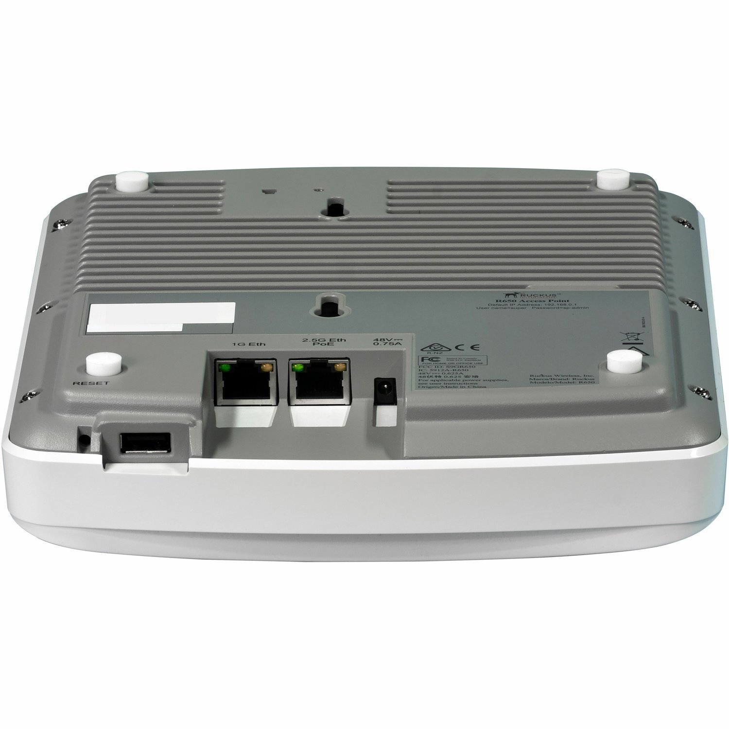 RUCKUS R650 Dual Band IEEE 802.11a/b/g/n/ac/ax/i/r/k/v 2.90 Gbit/s Wireless Access Point - Indoor