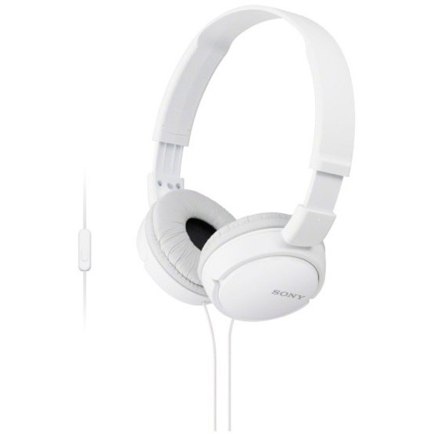 Sony ZX On-Ear Monitor Headphones, White, MDRZX110AP/W