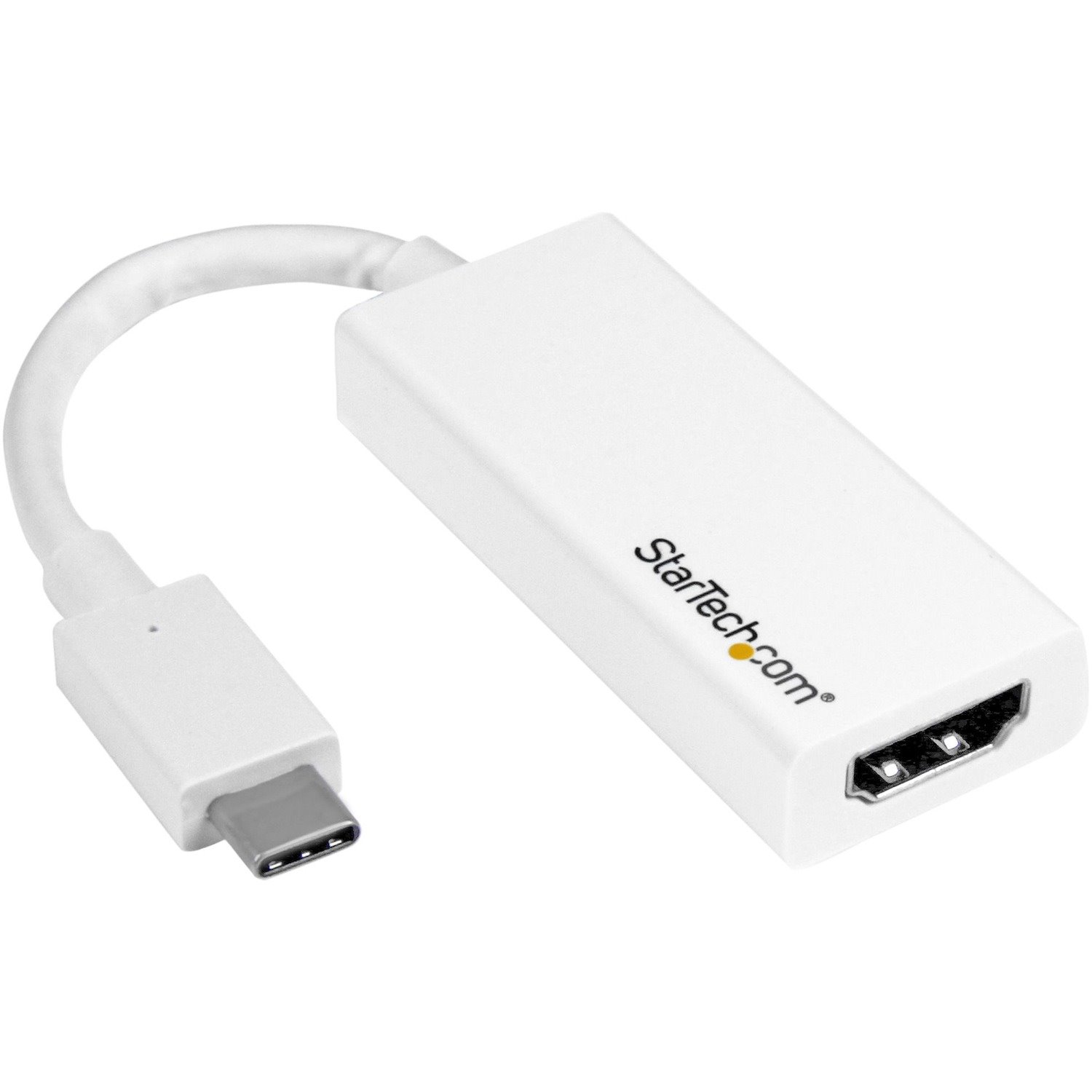 StarTech.com USB C to HDMI Adapter - White - 4K 60Hz - Thunderbolt 3 Compatible - USB Type C to HDMI Dongle Converter (CDP2HD4K60W)