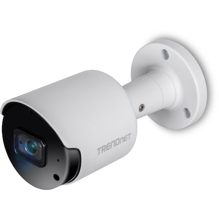TRENDnet Indoor Outdoor 5MP H.265 PoE Bullet Network Camera, IP66 Rated Housing, IR Night Vision up to 30m (98 ft.), Security Surveillance Camera, microSD Card Slot (up to 256GB), White, TV-IP1514PI