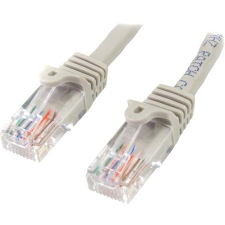 StarTech.com 0.5m Gray Cat5e Patch Cable with Snagless RJ45 Connectors - Short Ethernet Cable - 0.5 m Cat 5e UTP Cable