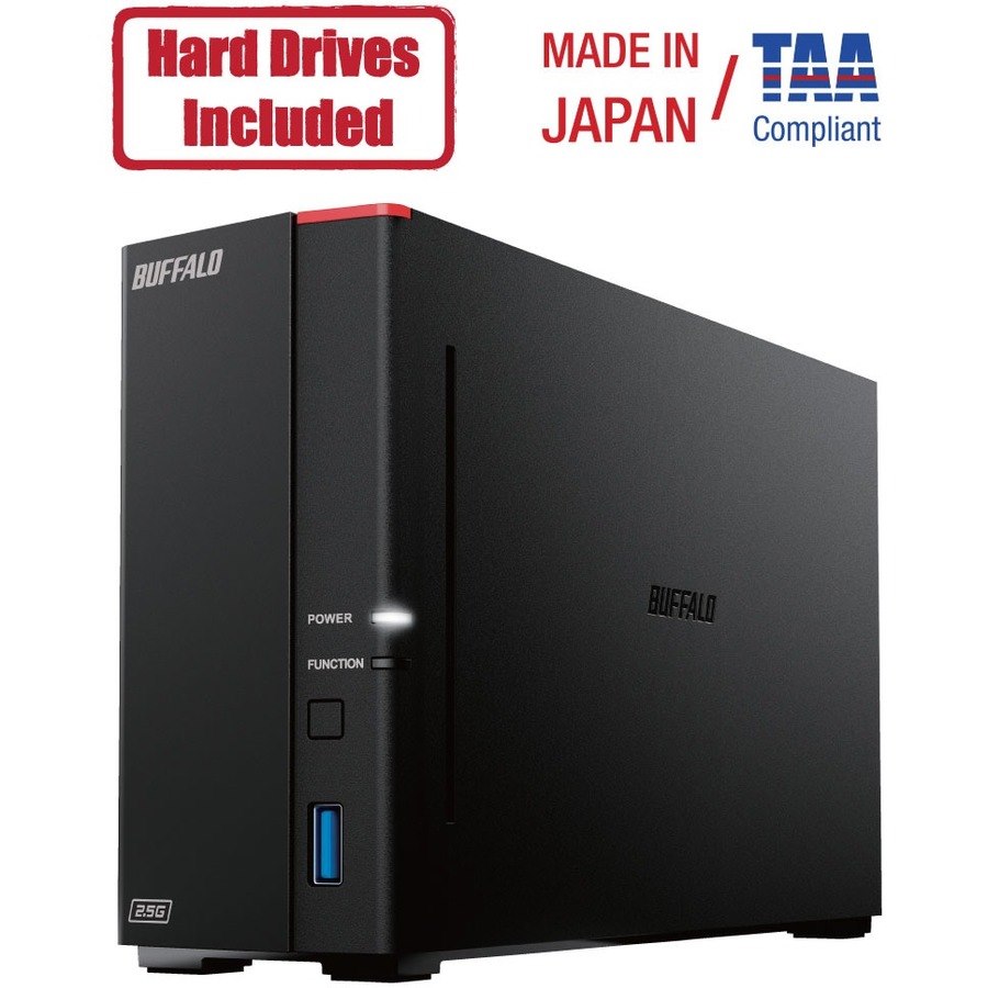 Buffalo LinkStation 710D 2TB Hard Drives Included (1 x 2TB, 1 Bay)
