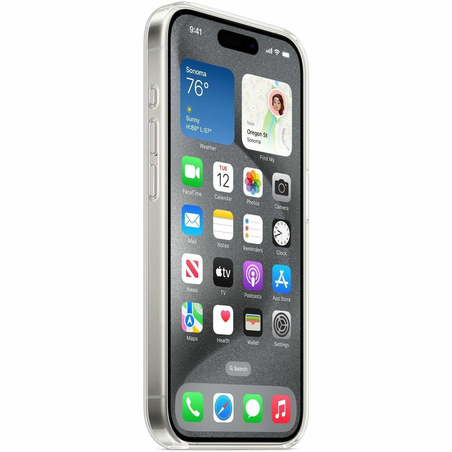 Apple Case for Apple iPhone 15 Pro Smartphone - Clear