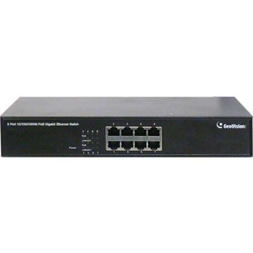 GeoVision GV-POE0810 8-Port Gigabit 802.3at PoE Switch