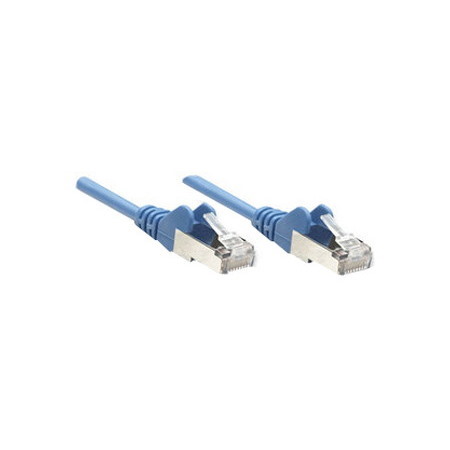 Intellinet Network Patch Cable, Cat6, 0.5m, Blue, CCA, U/UTP, PVC, RJ45, Gold Plated Contacts, Snagless, Booted, Lifetime Warranty, Polybag