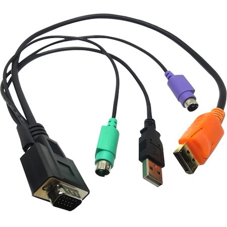 Lantronix Cable for Spider Duo-PS/2, Computer Input, Standard 21.6"