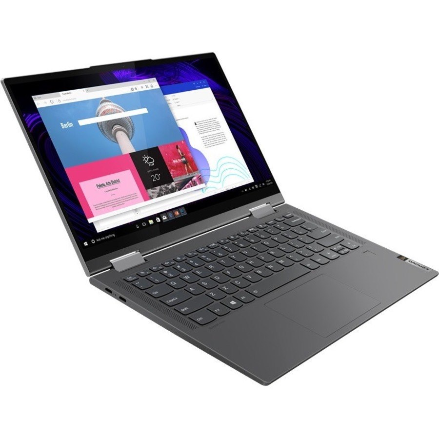 Lenovo Yoga 5G 14Q8CX05 81XE000RUK 35.6 cm (14") Touchscreen Convertible 2 in 1 Notebook - Full HD - 1920 x 1080 - Qualcomm Octa-core (8 Core) 2.80 GHz - 8 GB Total RAM - 512 GB SSD - Iron Grey
