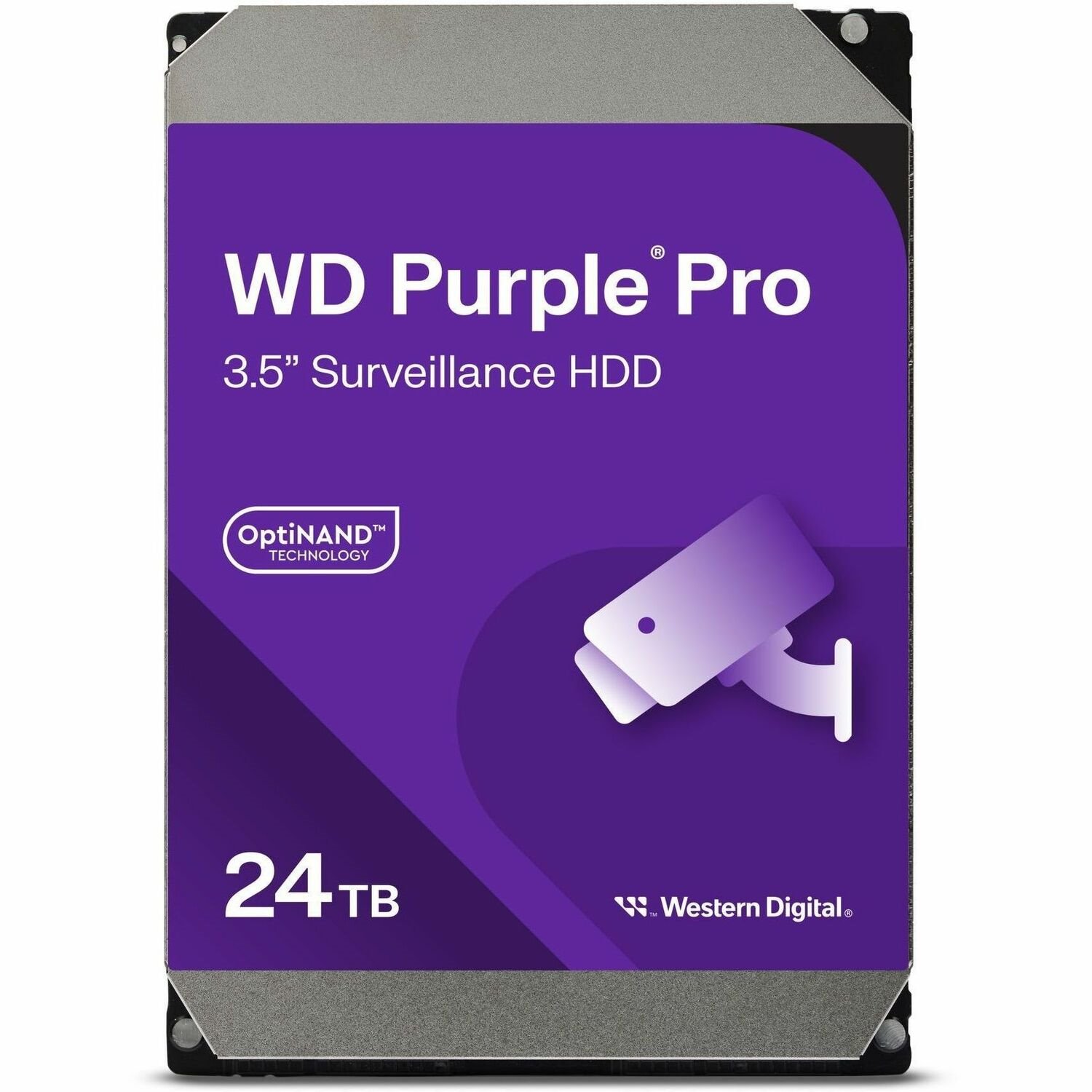 WD Purple Pro WD240PURP 24 TB Hard Drive - 3.5" Internal - SATA (SATA/600) - Conventional Magnetic Recording (CMR) Method - Purple