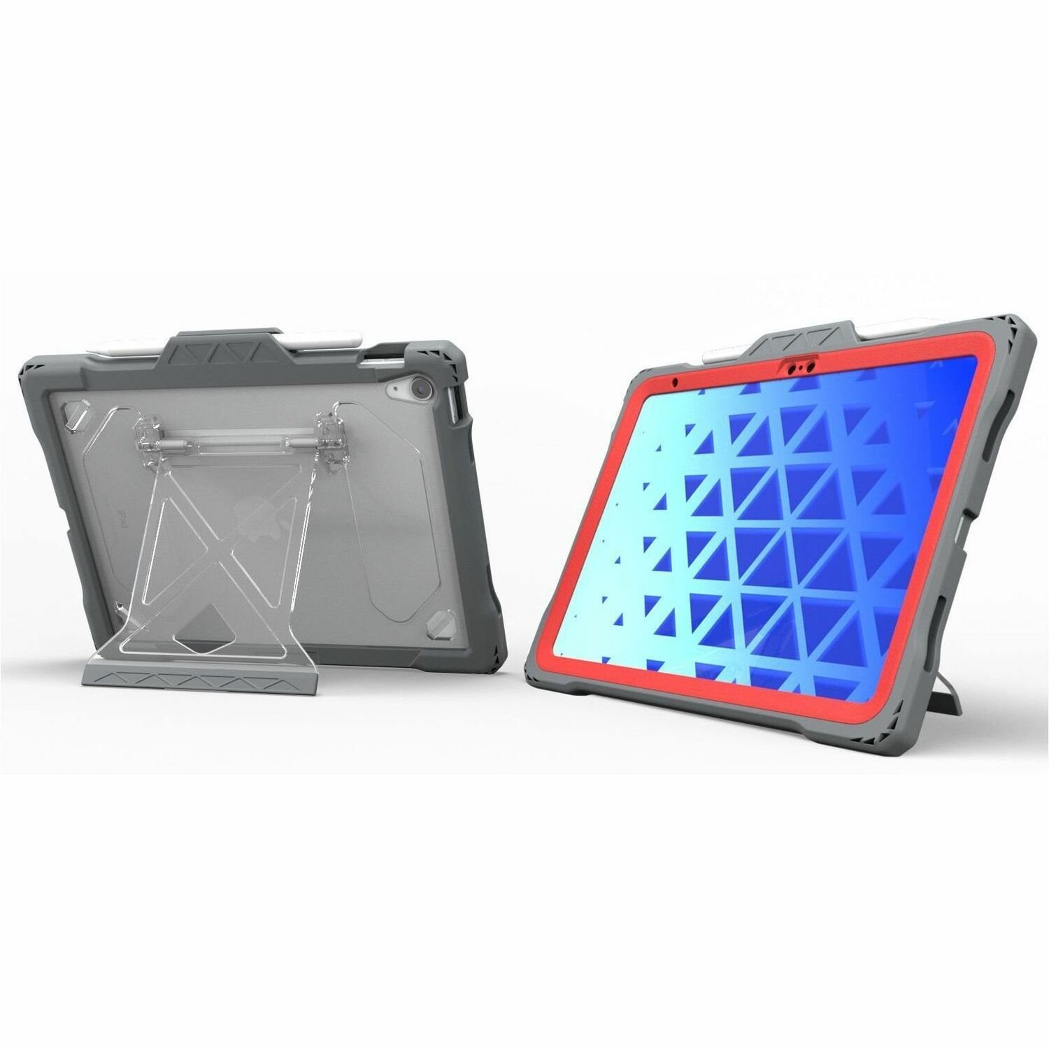 MAXCases Shield Extreme-X2 for iPad 10 10.9" (2022) (Red Bezel-Gray Case)