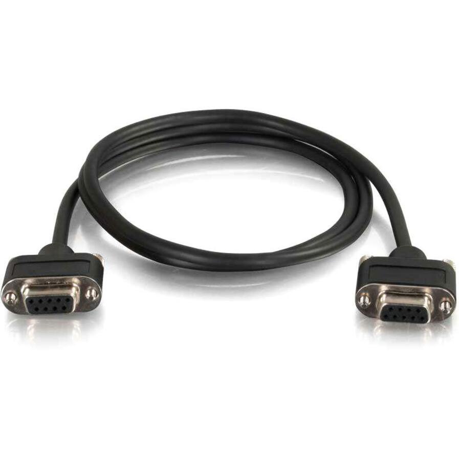 C2G 35ft CMG-Rated DB9 Low Profile Null Modem F-F