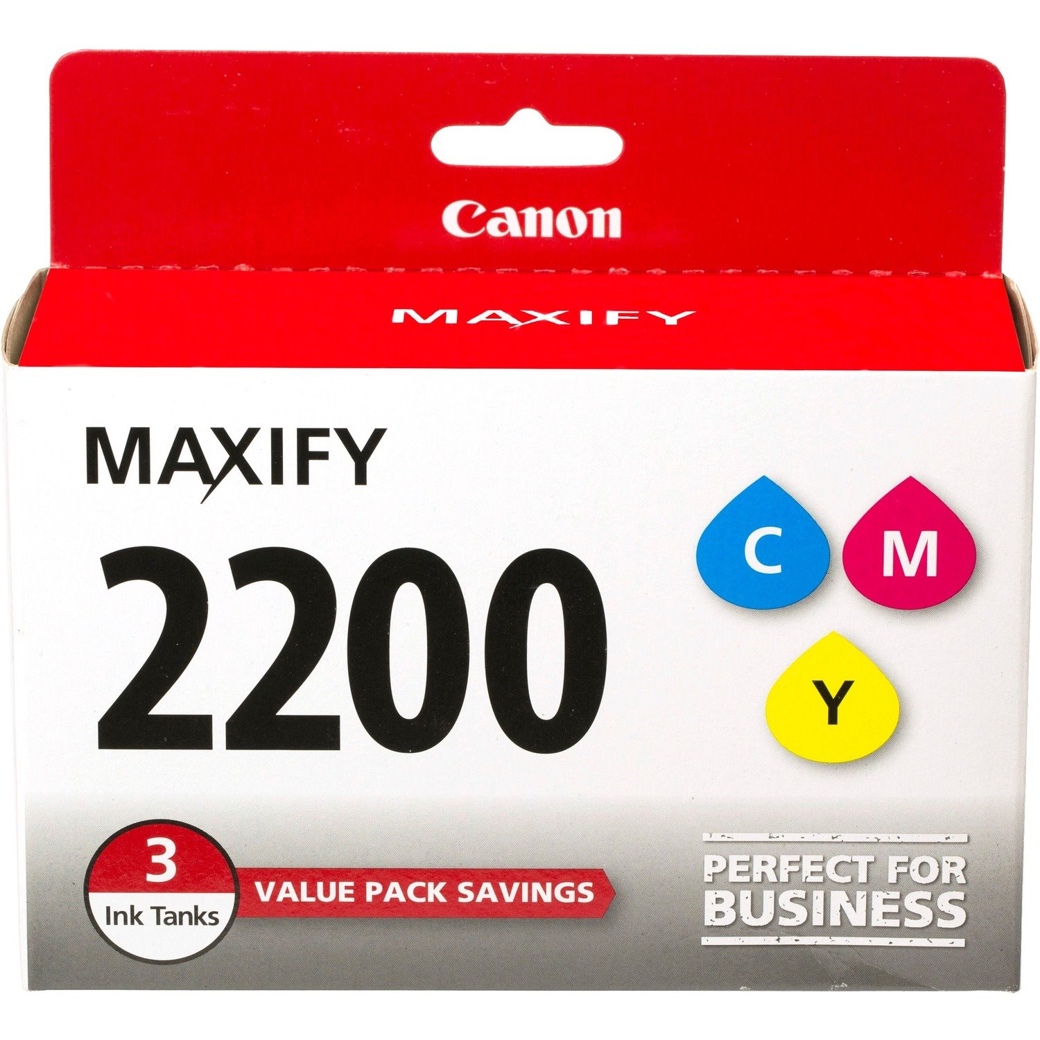 Canon PGI-2200 CMY Original Inkjet Ink Cartridge - Yellow, Cyan, Magenta - 3 Pack