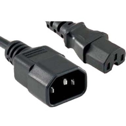 ENET C13 to C14 8ft Black Power Extension Cord / Cable 250V 18 AWG 10A NEMA IEC-320 C13 to IEC-320 C14 8'