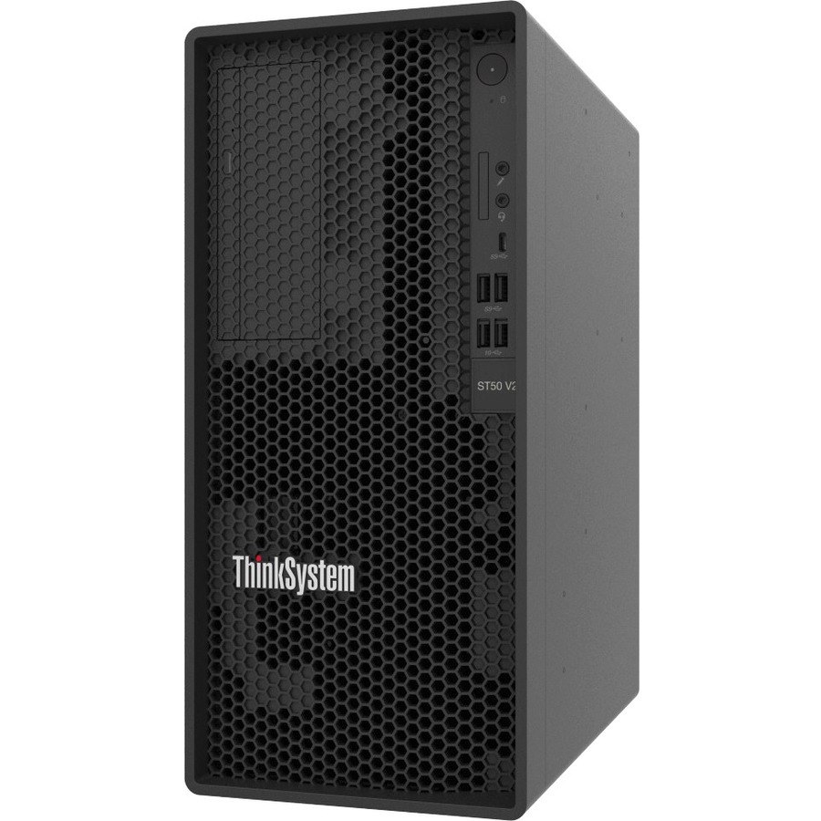 Lenovo ThinkSystem ST50 V2 7D8JA043EA Tower Server - 1 x Intel Xeon E-2324G 3.10 GHz - 16 GB RAM - 1.92 TB SSD - (2 x 960GB) SSD Configuration - Serial ATA/600 Controller