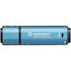 IronKey Vault Privacy 50 Series IKVP50 8 GB USB 3.2 (Gen 1) Type A Flash Drive - Blue - 256-bit AES - TAA Compliant