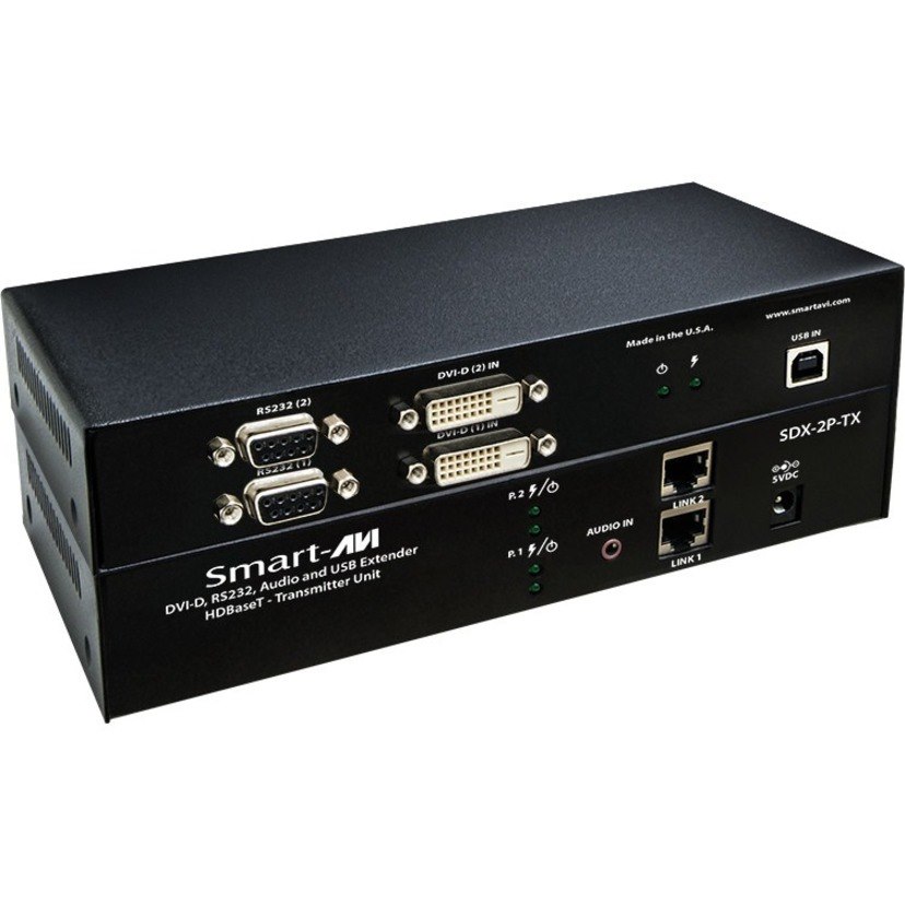SmartAVI HDBaseT Dual DVI-D + USB + RS232 + Audio Extender