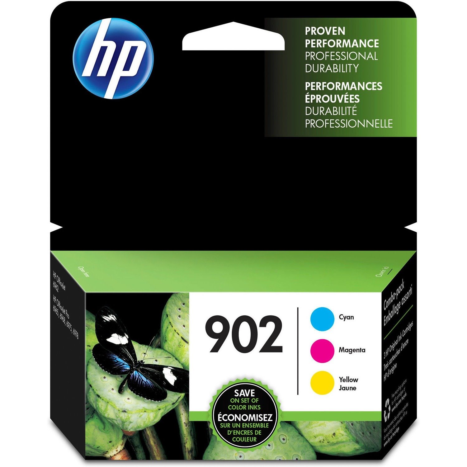 HP 902 (T0A38AN) Original Standard Yield Inkjet Ink Cartridge - Combo Pack - Cyan, Magenta, Yellow - 3 / Pack