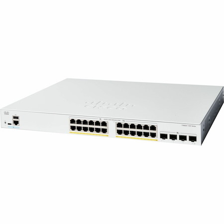 Cisco Catalyst 1200 C1200-24FP-4X 24 Ports Manageable Ethernet Switch - 10 Gigabit Ethernet - 10/100/1000Base-T, 10GBase-X