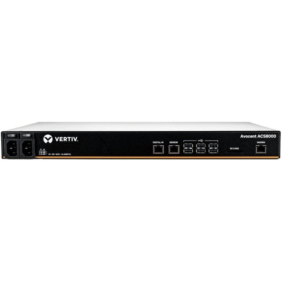 Vertiv Avocent 8-port ACS8000 Console System with dual AC Power Supply, non-TAA