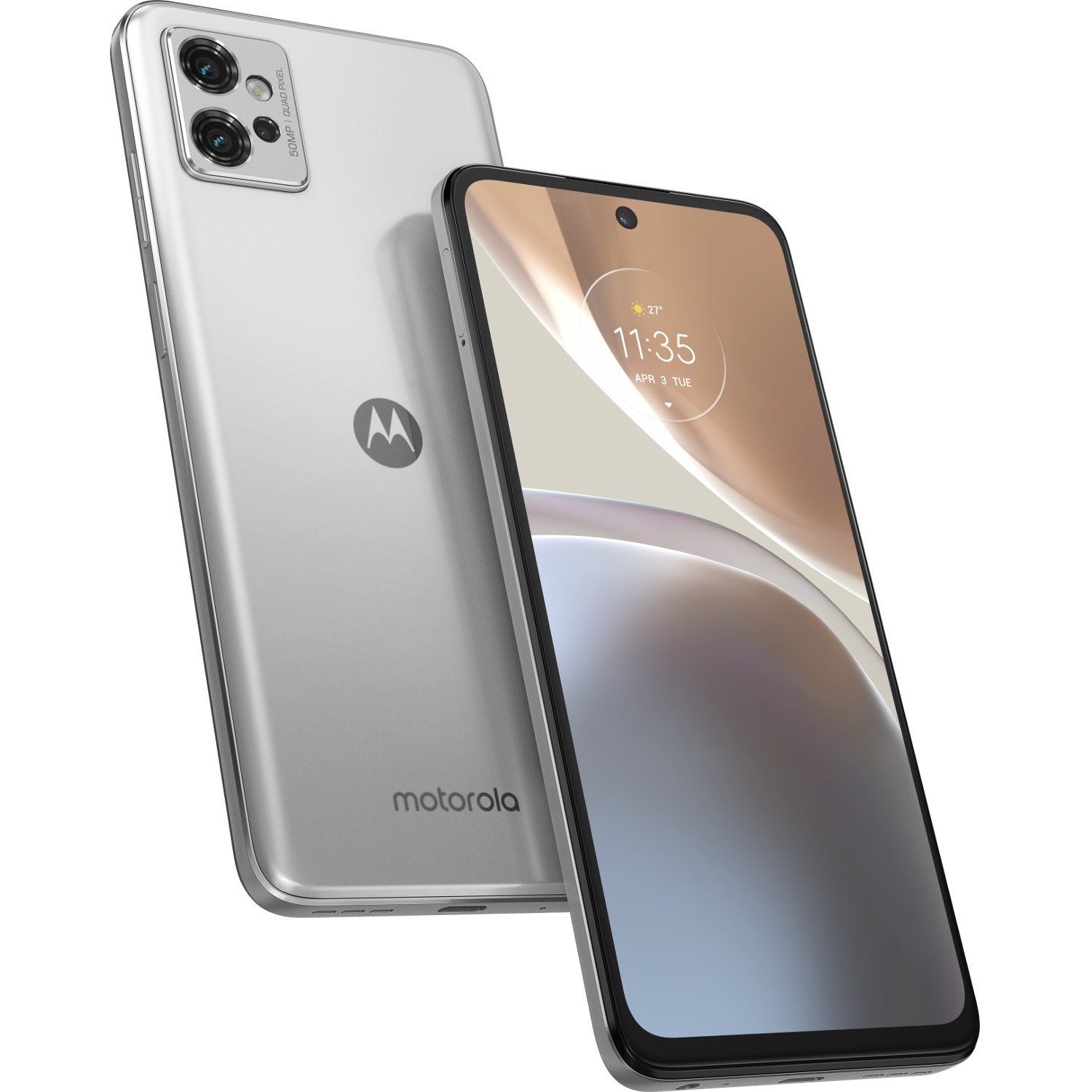 Motorola 128 GB Smartphone - 16.5 cm (6.5") LCD Full HD Plus 2400 x 1080 - Octa-core (Kryo 265 GoldQuad-core (4 Core) 2.40 GHz + Kryo 265 Silver Quad-core (4 Core) 1.90 GHz - 4 GB RAM - Android 12 - 4G - Satin Silver