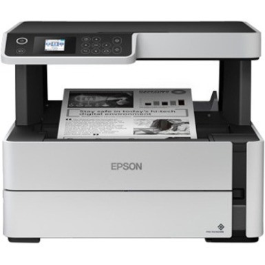 Epson ET-M2170 Inkjet Multifunction Printer-Monochrome-Copier/Scanner-1200x2400 dpi Print-Automatic Duplex Print-5000 Pages-251 sheets Input-1200 dpi Optical Scan-Wireless LAN-Apple AirPrint-Epson Connect-Epson Email Print-Epson iPrint