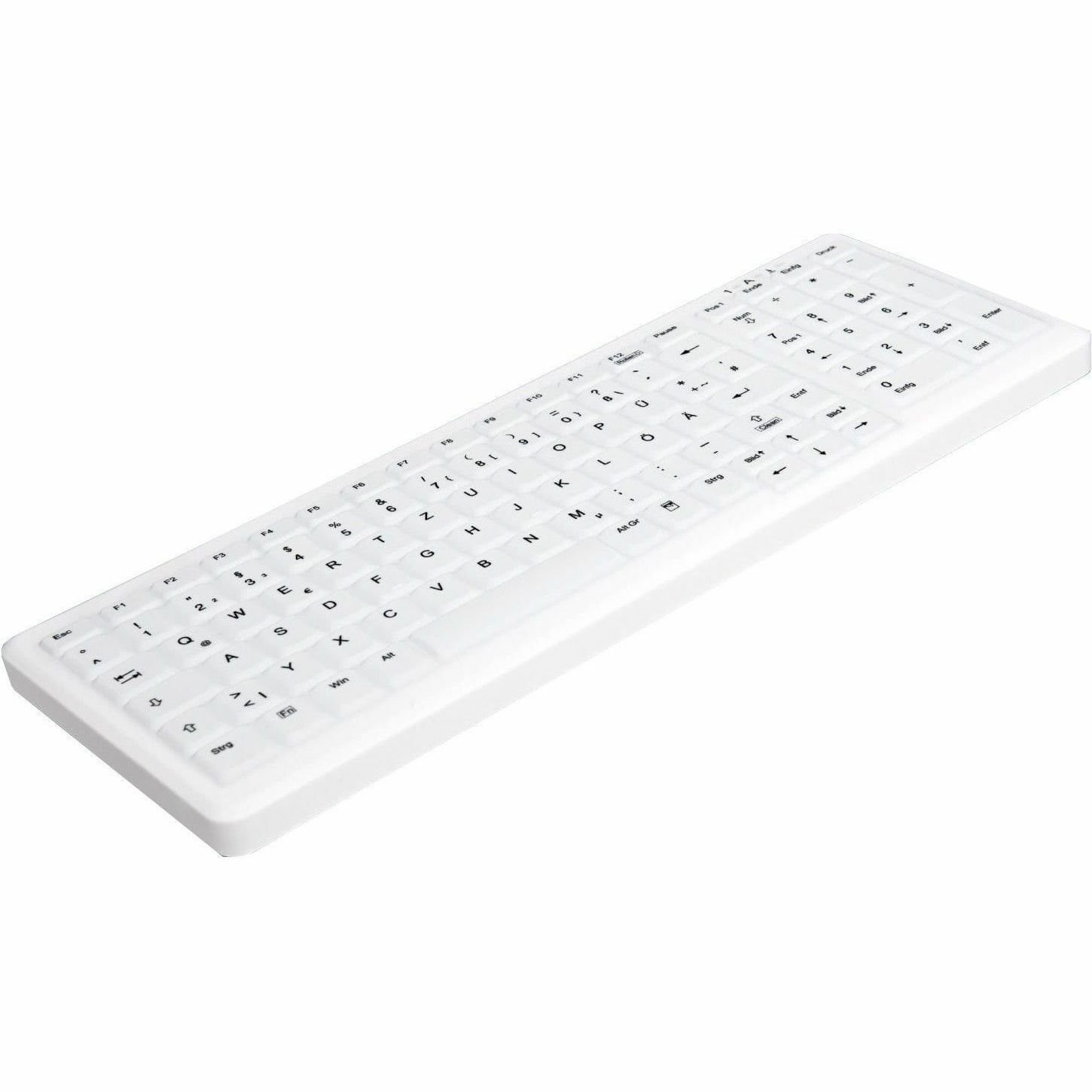 Active Key Keyboard - Wireless Connectivity - USB 1.1 Type A Interface - French - White