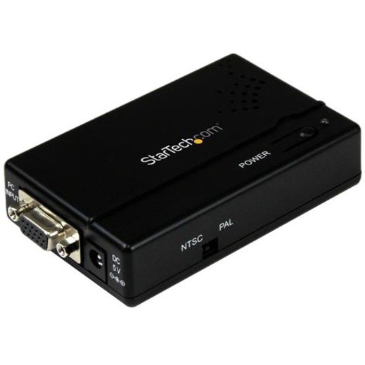 StarTech.com High Resolution VGA to Composite (RCA) or S-Video Converter - PC to TV