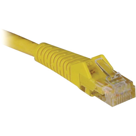 Eaton Tripp Lite Series Cat6 Gigabit Snagless Molded (UTP) Ethernet Cable (RJ45 M/M), PoE, Yellow, 2 ft. (0.61 m)