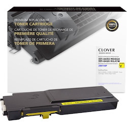 Clover Technologies Remanufactured High Yield Laser Toner Cartridge - Alternative for Dell (C3760, 331-8430, MD8G4, 331-8426, RGJCW331-8426, RGJCW) - Yellow Pack