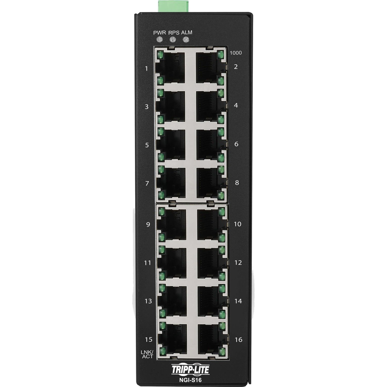 Eaton Tripp Lite Series 16-Port Lite Managed Industrial Gigabit Ethernet Switch - 10/100/1000 Mbps, -10&deg; to 60&deg;C, DIN Mount, TAA