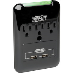 Tripp Lite by Eaton Protect It! 3-Outlet Surge Protector, Direct Plug-In, 540 Joules, 3.4 A USB Charger, Diagnostic LED