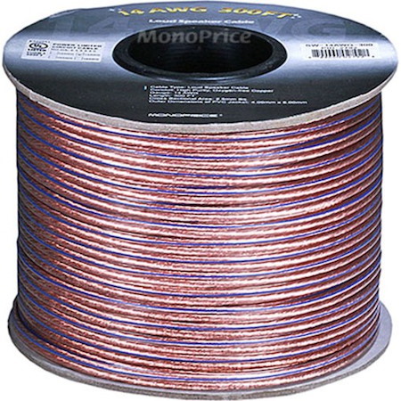 Monoprice Choice Series 14AWG Oxygen-Free Pure Bare Copper Speaker Wire, 300ft