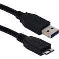 QVS 3ft USB 3.0/3.1 Micro-USB Sync, Charger and Data Transfer Cable