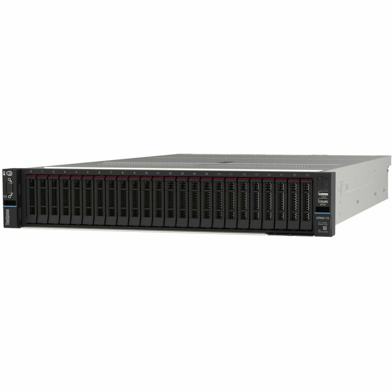 Lenovo ThinkSystem SR665 V3 7D9AA01XEA 2U Rack Server - 1 x AMD EPYC 9274F 4.05 GHz - 32 GB RAM - Serial ATA Controller