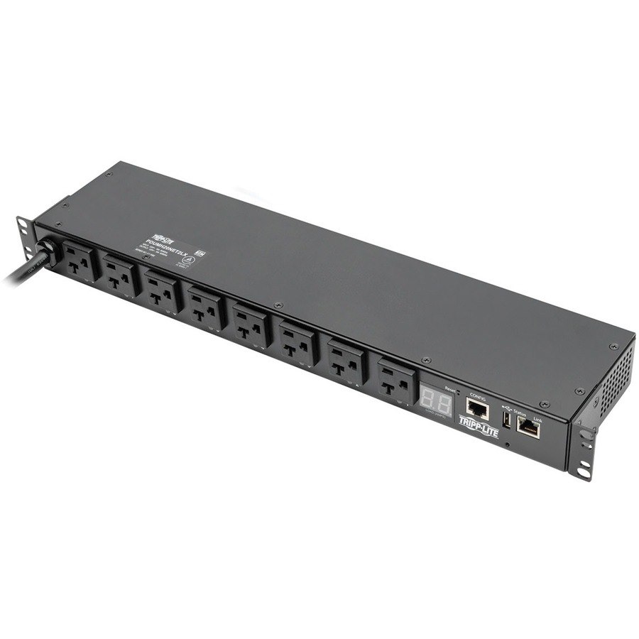 Eaton 1.9kW Single-Phase Switched PDU, LX Interface, 120V Outlets (8 5-15/20R), NEMA L5-20P/5-20P input, 12 ft. (3.66 m) Cord, 1U Rack, TAA