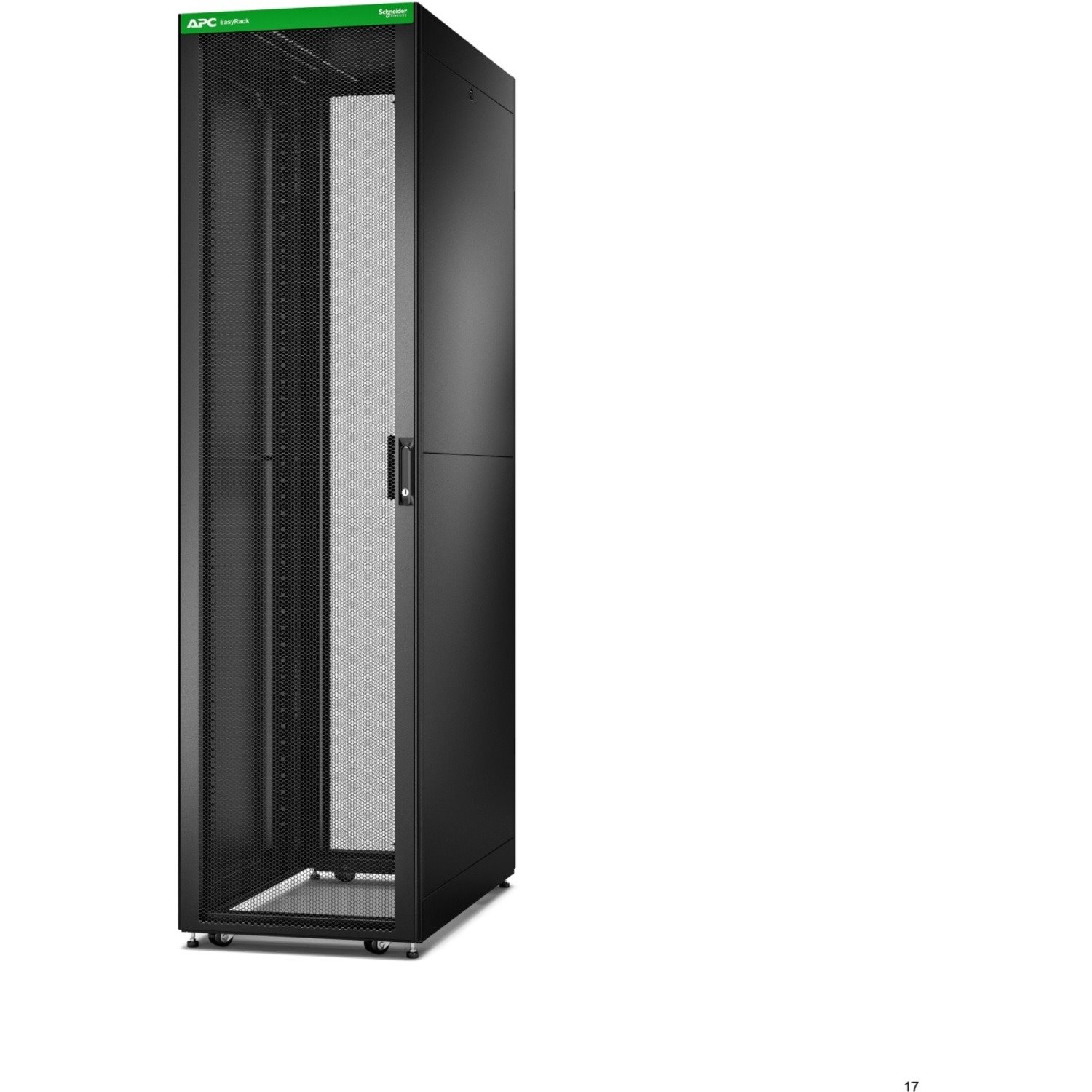 APC by Schneider Electric Easy 48U Floor Standing Enclosed Cabinet Rack Cabinet - 482.60 mm Rack Width x 939.80 mm Rack Depth - Black