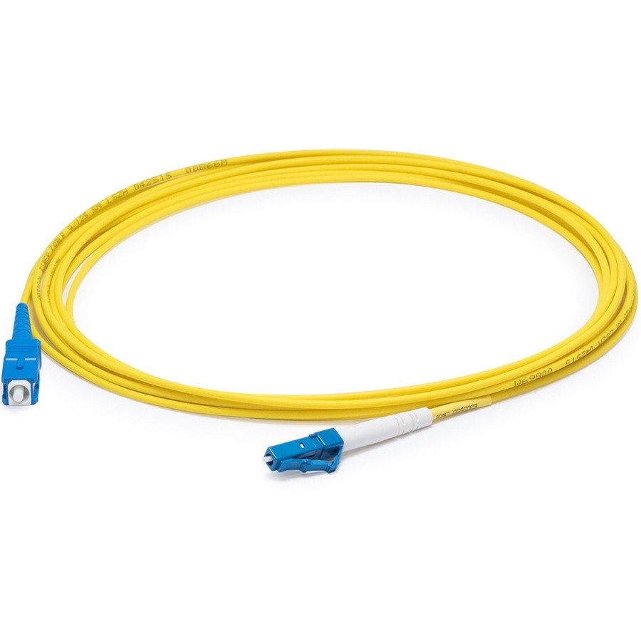 AddOn 10m LC (Male) to SC (Male) Yellow OS2 Simplex Fiber OFNR (Riser-Rated) Patch Cable